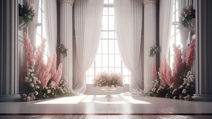 Fototapeta na wymiar Wedding ambiance with exquisite flowers