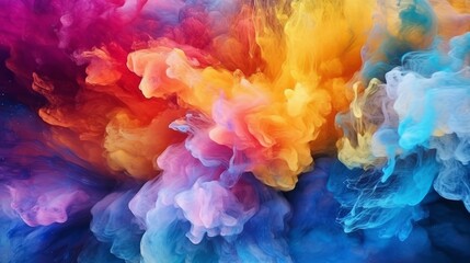 Fototapeta premium Abstract background bright and colorful explosion of liquid painting, Created with generative AI technology