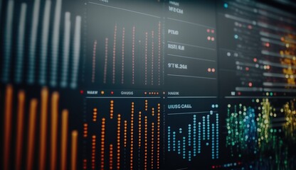 Chart stock market background. Generative AI