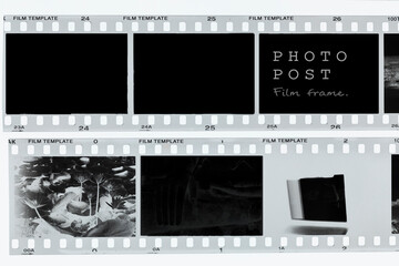 (35 mm.) film frame.With white space.film camera and copy space.