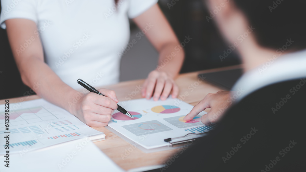 Poster statistical analyst reading graph report and business statistics charts ,Analysis and improvement of corporate strategy ,manage financial and marketing documents ,Statistics and Data