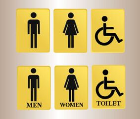 Restroom symbol toilet sign isolated vector