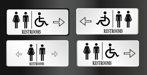 Restroom symbol toilet sign isolated vector