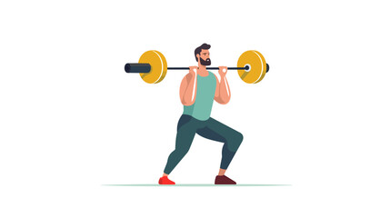 Obraz na płótnie Canvas man lifting weights