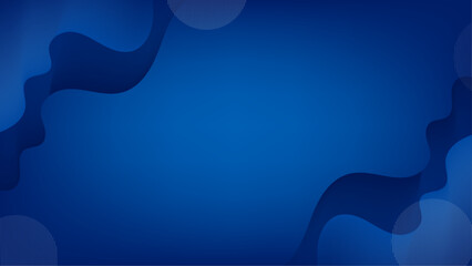 royal blue business abstract banner background with fluid gradient wavy shapes