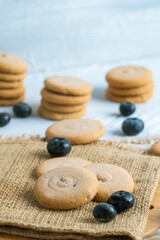 Fototapeta na wymiar Blueberry handmade cookies