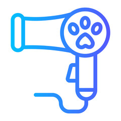 hair dryer gradient icon