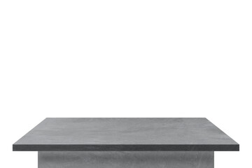 Empty gray concrete table top on square shape for put object or montage product and decor on home
