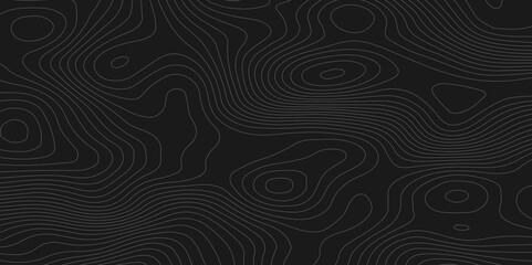 Abstract wave curved lines topographic contours map background. Abstract geographic wavy and curve grid lines map background.