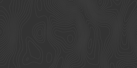 Abstract wavy topographic map. Abstract wavy and curved lines background. Abstract geometric topographic contour map background.