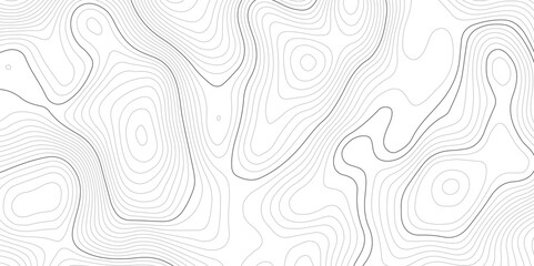 Abstract wavy topographic map. Abstract wavy and curved lines background. Abstract geometric topographic contour map background.