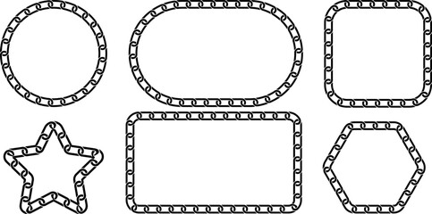 black white chain link frame set