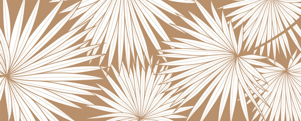 Saribus rotundifolius palm leaf vector design template