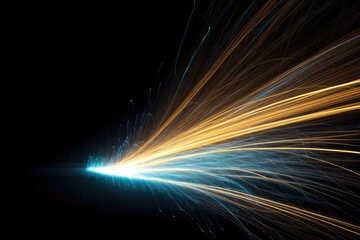 Abstract colorful energy light line background. Generative AI.