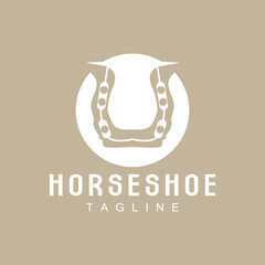 Horseshoe Logo, Cowboy Horse Vector, Icon Design Symbol Template