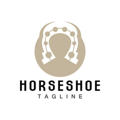 Horseshoe Logo, Cowboy Horse Vector, Icon Design Symbol Template