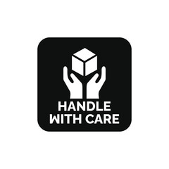 Handle with care mark icon symbol vector