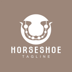 Horseshoe Logo, Cowboy Horse Vector, Icon Design Symbol Template