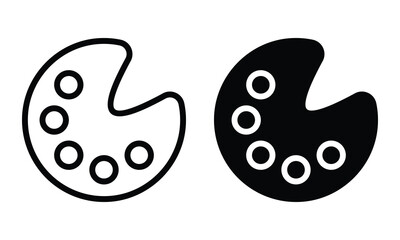 Color palette icon with outline and glyph style.