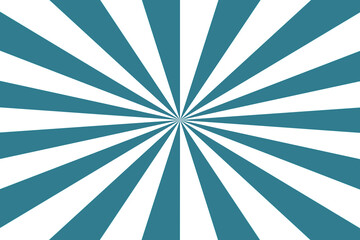 Blue Sun rays Retro vintage style on white background, Sunburst Pattern Background. Rays. Summer Banner illustration