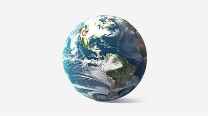 Isolated planet globe,