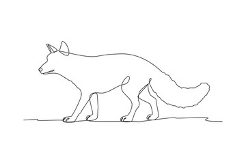 Single one line drawing mammal animal concept. Continuous line draw design graphic vector illustration.
