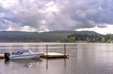 Rainy day at Shawnigan Lake, British Columbia, Canada