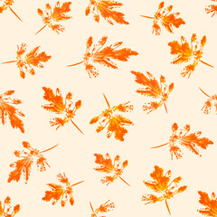 autumn leaves seamless pattern