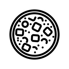 miso soup japanese food line icon vector. miso soup japanese food sign. isolated contour symbol black illustration