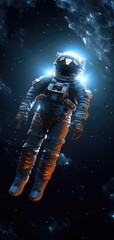 Fototapeta premium Astronaut exploring space and universe
