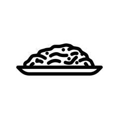 seaweed salad japanese food line icon vector. seaweed salad japanese food sign. isolated contour symbol black illustration