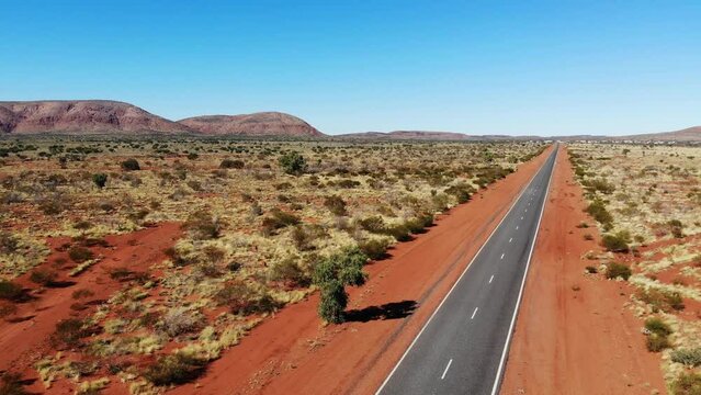 Outback Australia - Mountain and Road in view