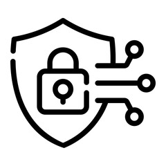 network security Line Icon