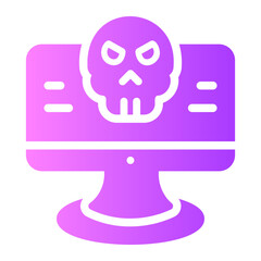 cyber attack Gradient icon