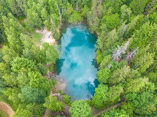 Dreamlike Colorful Lake in Poland, Lower Silesia