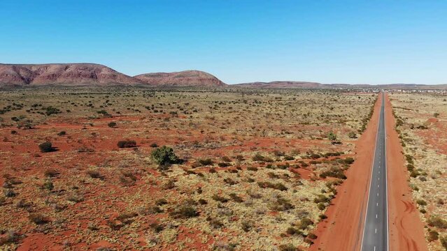 Outback Australia - Mountain and Road in view