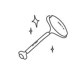 Stone roller for young face massage. Gua Sha stone spa care. Asian skin care