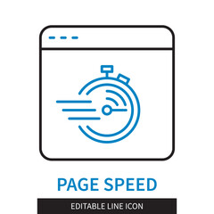 Page Speed editable line icon