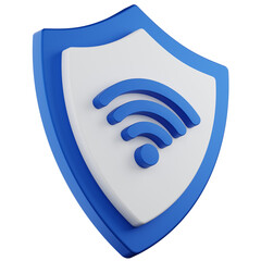 wireless signal security 3d icon