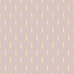 Naklejka premium Pink gold mesh wallpaper pattern. wrapping paper background 