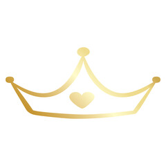 crown illustration. elegant queen or king crowns hand drawn. 