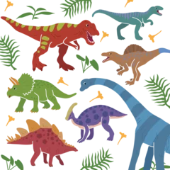 Behang Dinosaurussen Vector Dinosaur handdraw illustration