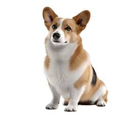 Welsh Corgi isolated on transparent background.