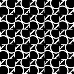  Background with abstract shapes. Black and white texture. Seamless monochrome repeating pattern  for decor, fabric, cloth.