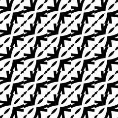  Background with abstract shapes. Black and white texture. Seamless monochrome repeating pattern  for decor, fabric, cloth.