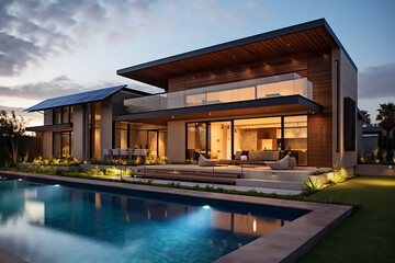 Obraz premium Elegant modern and futuristic building