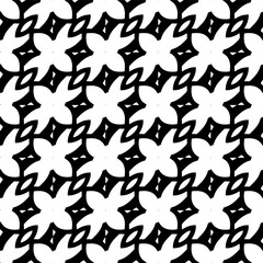  Background with abstract shapes. Black and white texture. Seamless monochrome repeating pattern  for decor, fabric, cloth.