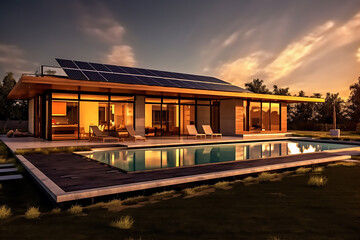 Obraz premium Elegant modern and futuristic building