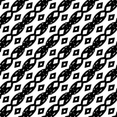  Background with abstract shapes. Black and white texture. Seamless monochrome repeating pattern  for decor, fabric, cloth.