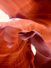 Lower Antelope Canyon USA Arizona, america. Navajo Tribal. Sandstone formations in deserts of Arizona
